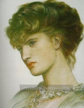 Portrait d’une dame préraphaélite Confrérie Dante Gabriel Rossetti Peinture à l'huile